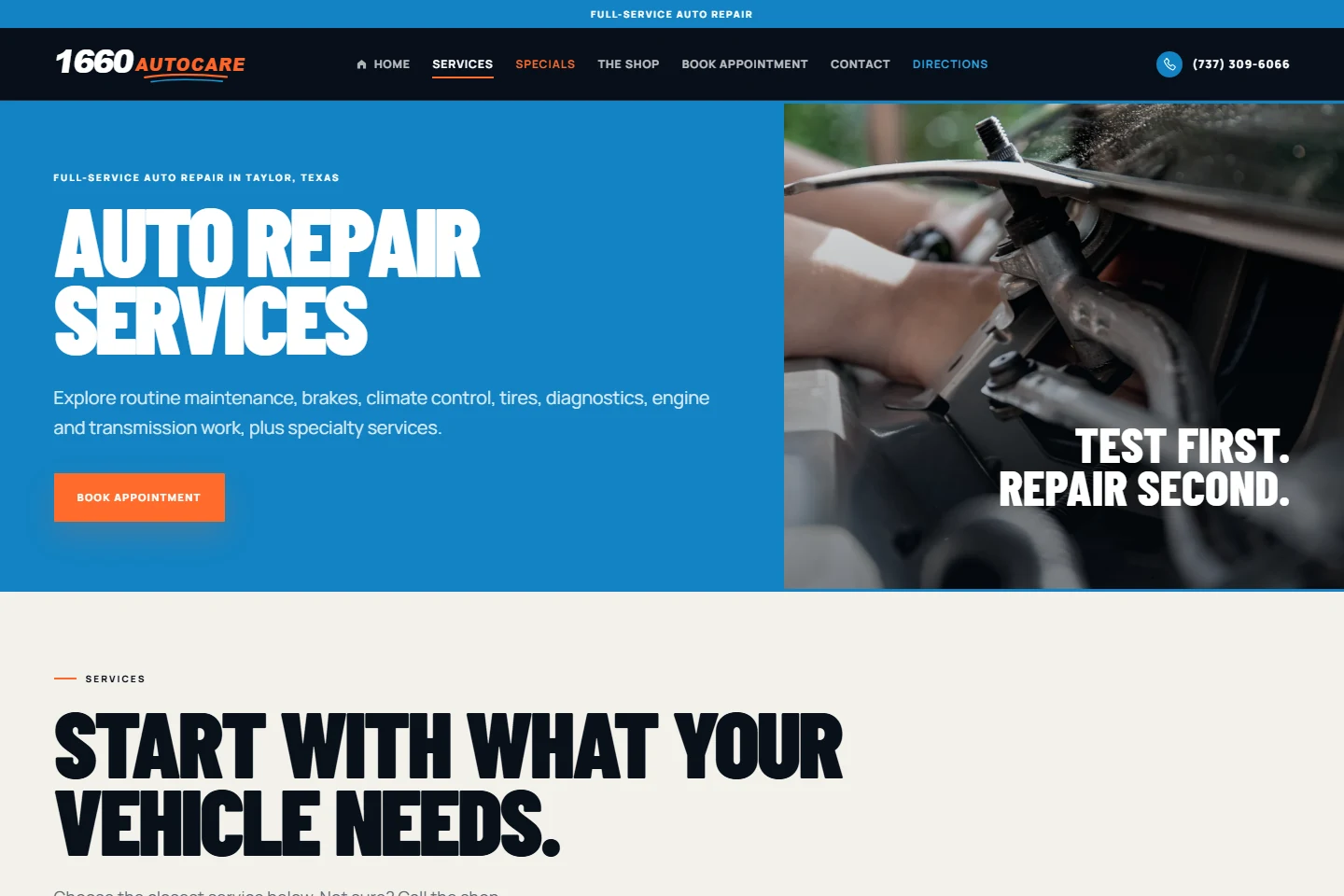 1660 AutoCare service directory with appointment booking